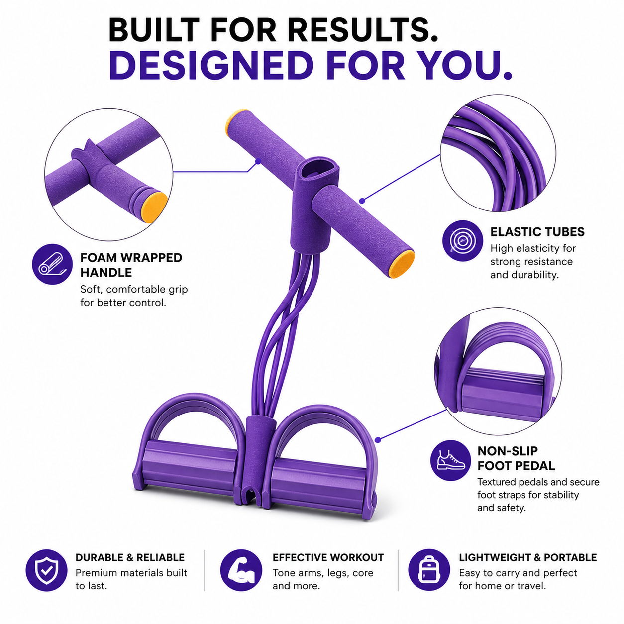 FlexBand 360 - Unisex Yoga Pedal Puller Resistance Band