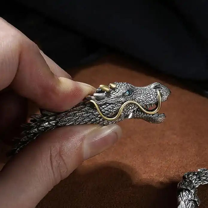 DRAGON GOT  - "12"mm Pure Titanium Steel Bracelet with Hook Buckle for Men & Boys ("9" inch), (Free size, fit for any one)
