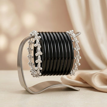 Transparent Glass Bangles with Ghungroo Charm
