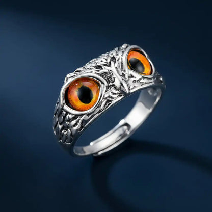 Silver Plated Owl Ring in assorted color