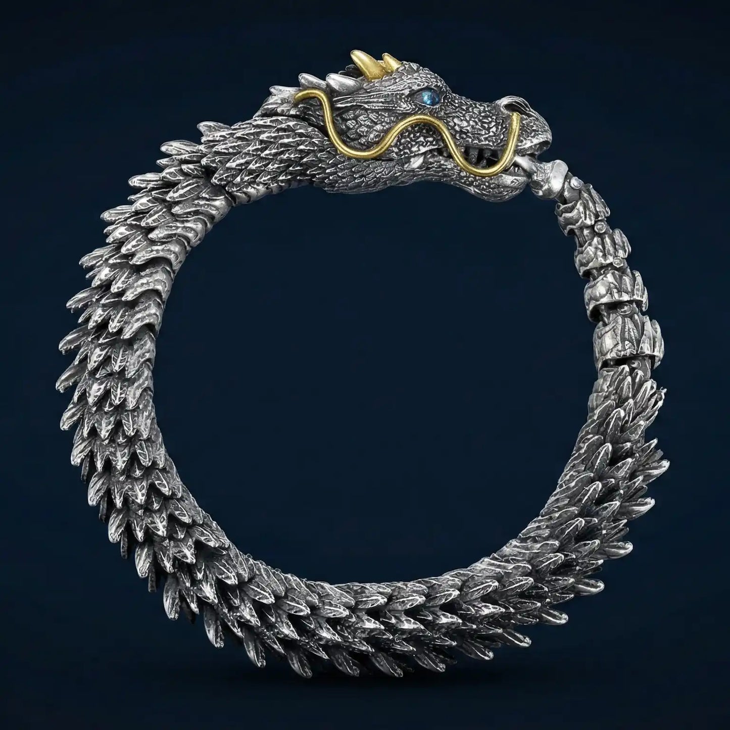 DRAGON GOT  - "12"mm Pure Titanium Steel Bracelet with Hook Buckle for Men & Boys ("9" inch), (Free size, fit for any one)