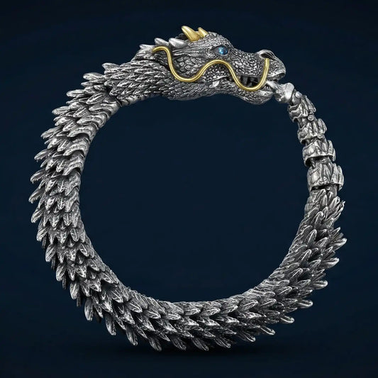 DRAGON GOT  - "12"mm Pure Titanium Steel Bracelet with Hook Buckle for Men & Boys ("9" inch), (Free size, fit for any one)