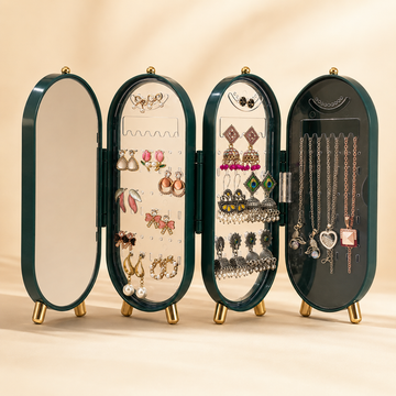Viral 3-fold elegant Green  Jewellery box